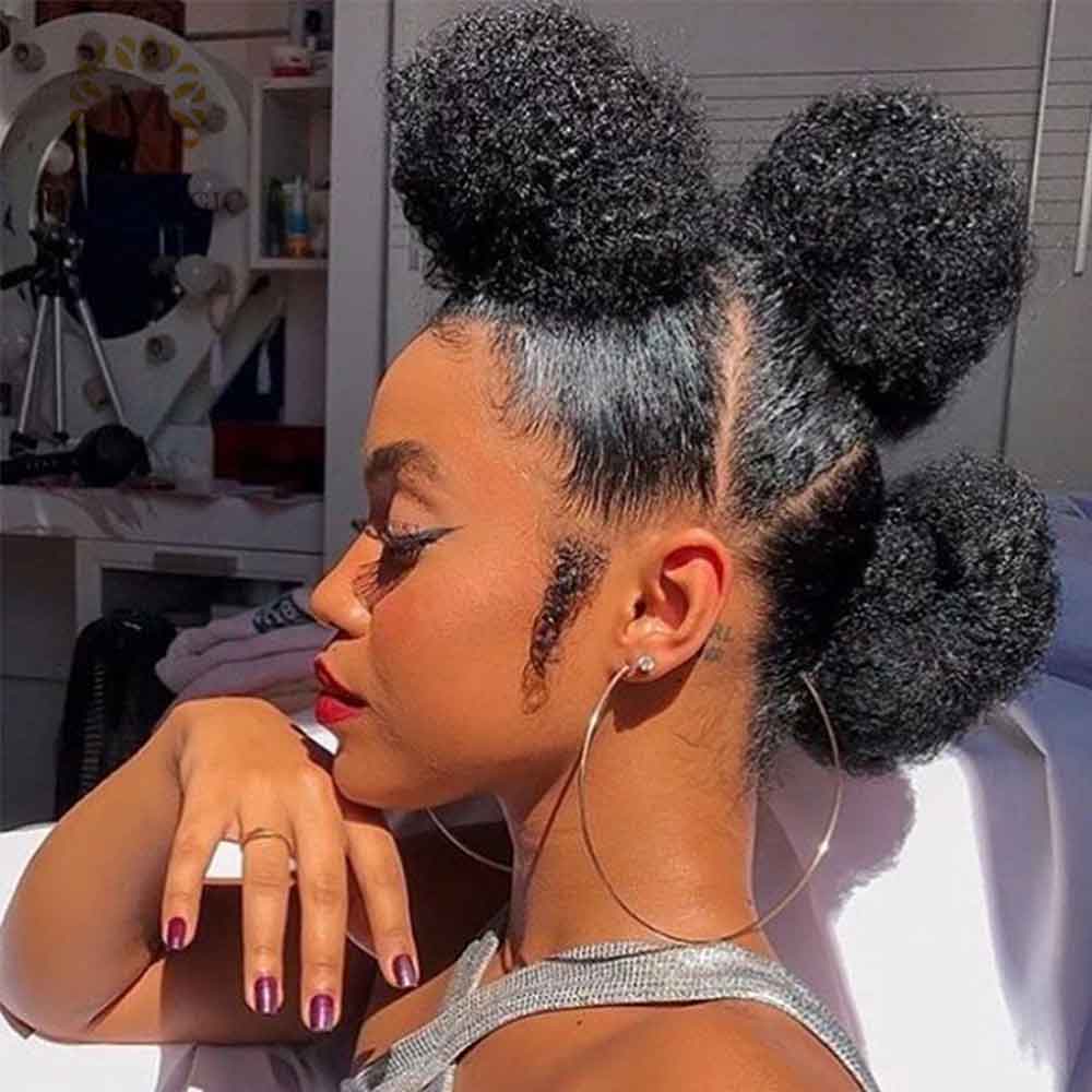 Kinky Curly Perücke Lockiges Echthaar Perücken