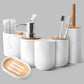 6-teiliges Bambus-Badezimmer-Set