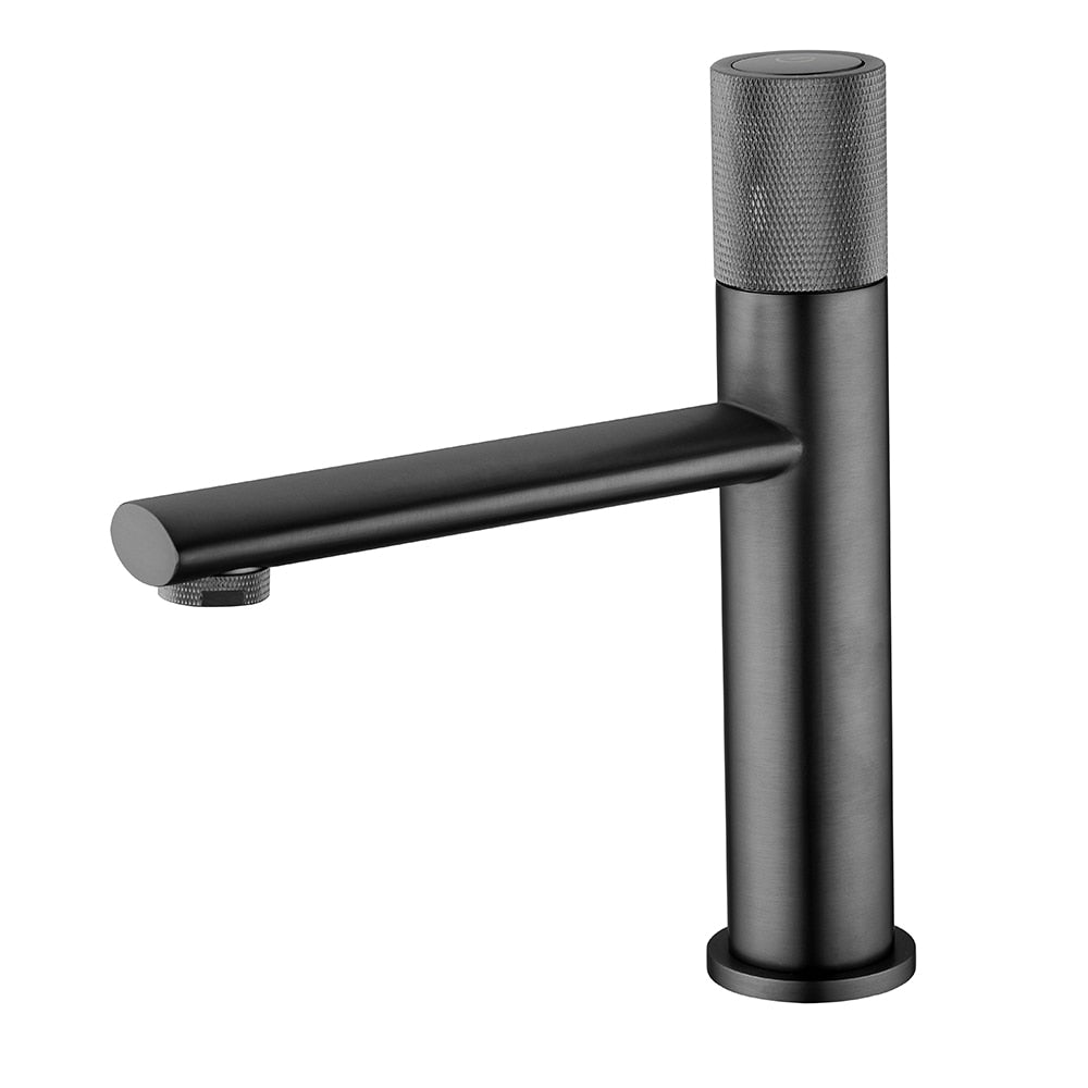 Badezimmer-Mischbatterie, Waschbecken-Hahn, heiß und kalt, Massivmessing-Waschtischarmatur, Rotguss