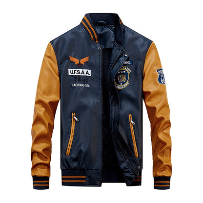 Herren Bomberjacke,  Männer Leder- und Baseballjacken / Biker