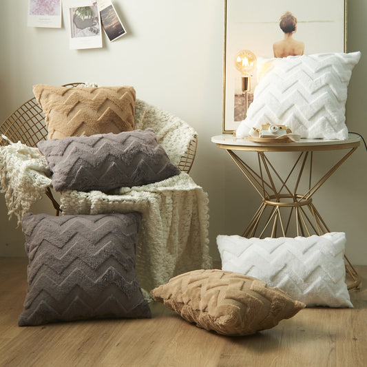 3D flauschiger Plüsch-Kissenbezug, superweicher Kissenbezug, dekorativer Überwurf, Heim-Wohnzimmer-Dekoration