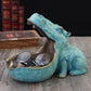 3D-Nilpferd, Statue, Dekorationszubehör, Schreibtisch, Skulptur, Aufbewahrungsbox, Tischdekoration, Miniaturfigur, dekorative Tierkunst