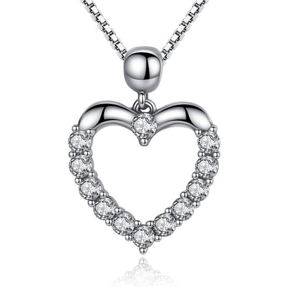 Neue Authentische 925 Sterling Silber, Weibliche Herz Anhänger Halskette