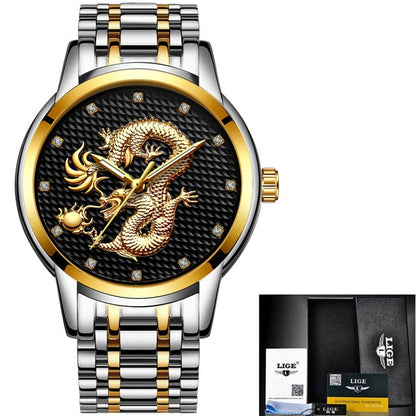 LIGE Women Watches Women Fashion Watch 2022 Classic Ladies Watch Luxury Brand Diamond Quartz Gold Wrist Watch Gift For Women+Box