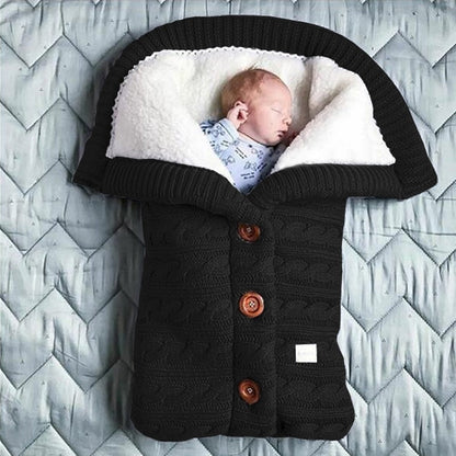 Herbst und Winter Babyschlafsack, Outdoor Button Baby Strickschlafsack