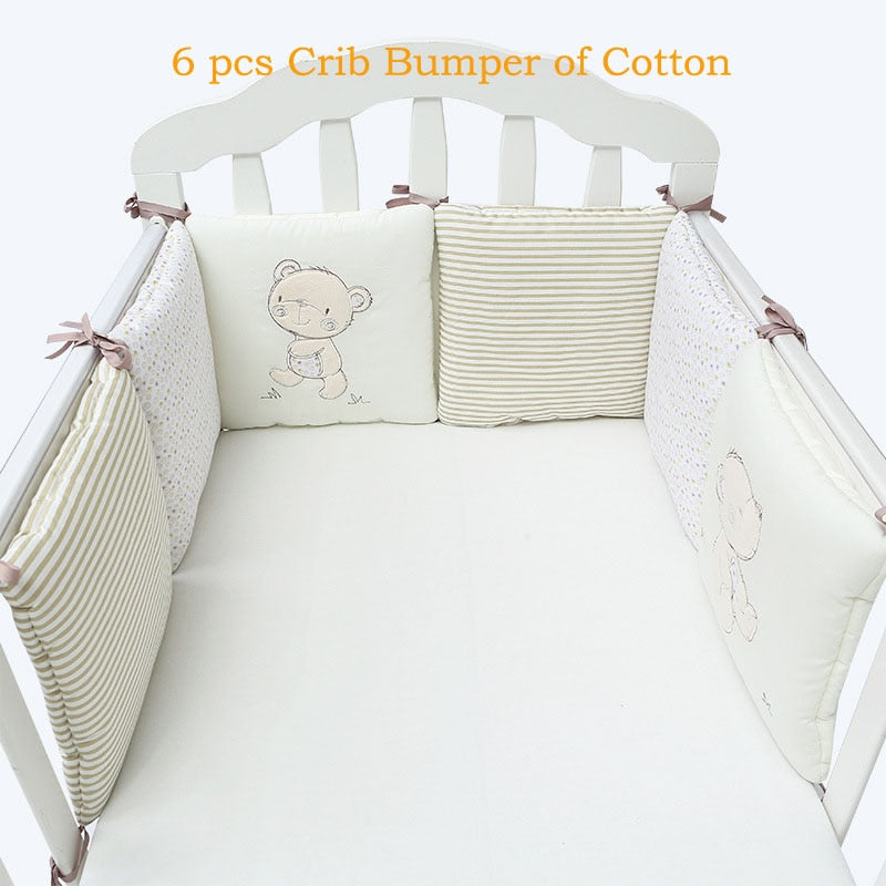 6 Stück/Set Kinderbett Nestchen Baby Kopfschutz in der Krippe, Babybett Schutz