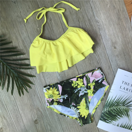Badeanzug Bikini Set für Kinder Mädchen, Zwei-Stücke Schwimmenanzug für den Sommer
