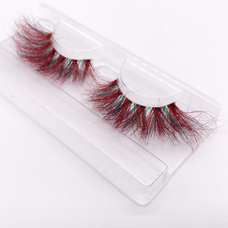 25mm 3D handgefertigte braune Nerzwimpern, natürliche individuelle falsche Wimpern