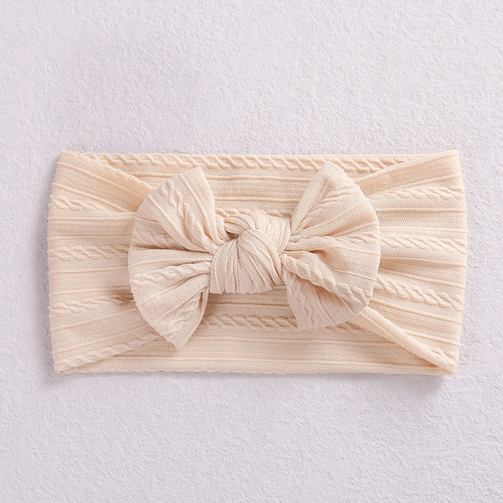 1Pcs Neugeborenes Baby Stirnband für Mädchen, elastisch Baby Schleifen, weiches Nylon Kinder Kopfbedeckung, Haarschmuck 32 Farben