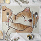 Abwaschbare Katzen Tischsets, Süße Katze Cartoon als Tiermuster