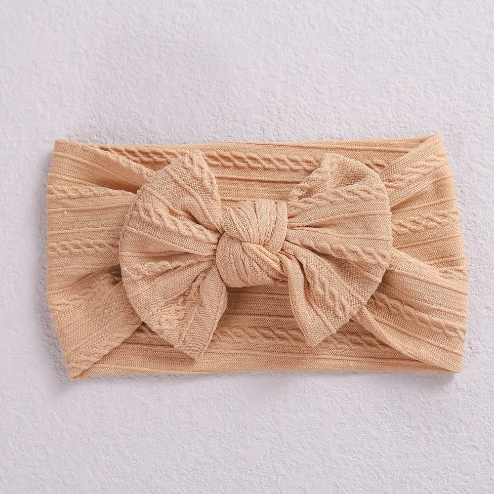 1Pcs Neugeborenes Baby Stirnband für Mädchen, elastisch Baby Schleifen, weiches Nylon Kinder Kopfbedeckung, Haarschmuck 32 Farben