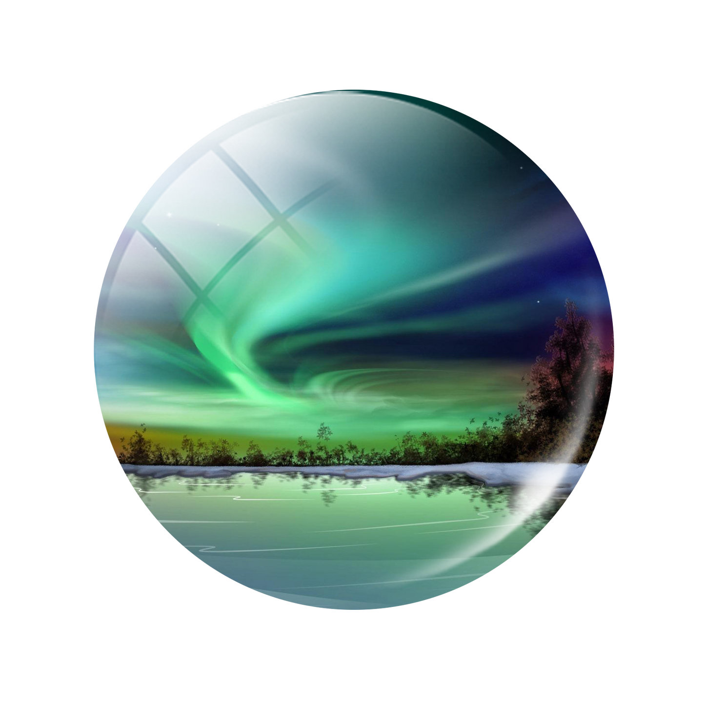 Aurora Luminous Kühlschrank-Aufkleber, magnetisch, im Dunkeln leuchten, neue 30 mm Glascabochon-Kühlschrankmagnete, niedliche Heimdekoration