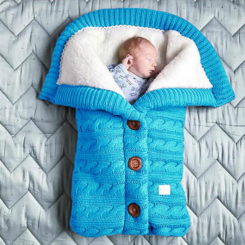 Herbst und Winter Babyschlafsack, Outdoor Button Baby Strickschlafsack