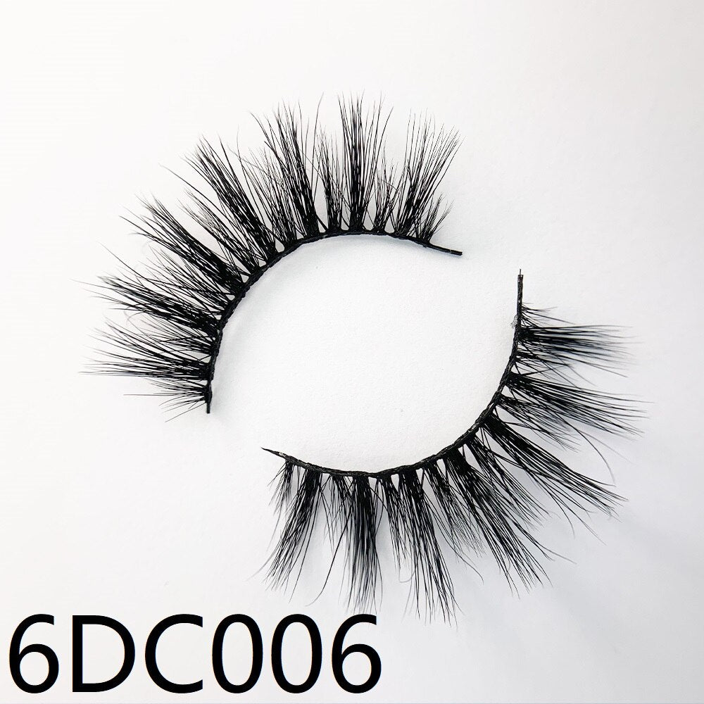 20 mm 3D echte Nerzwimpern, 6DC-Serie Wimpern, 18 mm bis 22 mm Länge
