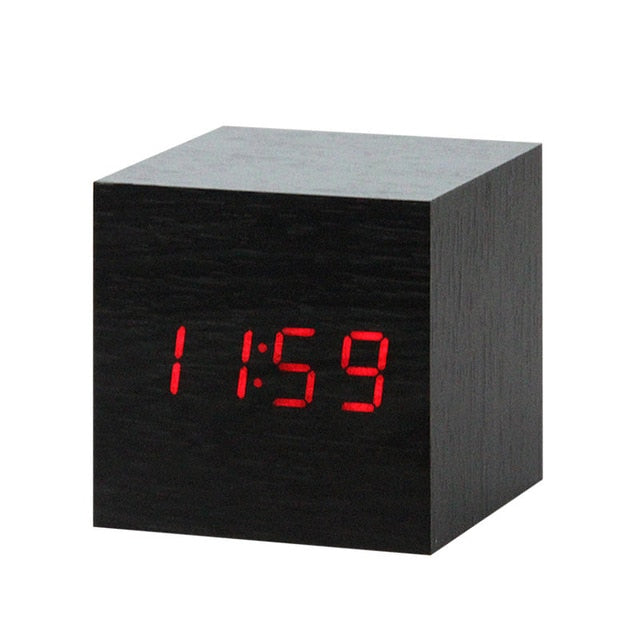 Dual Display Smart Digital LED, Wecker Temperatur Sprachsteuerung, Multifunktions-elektronischer Kalender