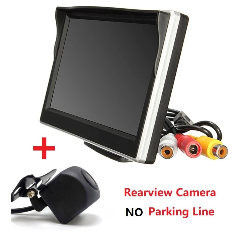 Auto-Monitor 5 Zoll 800*480 Bildschirm 2-Wege-Video-Eingang Auto-Monitor für Backup-Kamera, Fahrzeug-Rückfahrkamera, Frontkamera