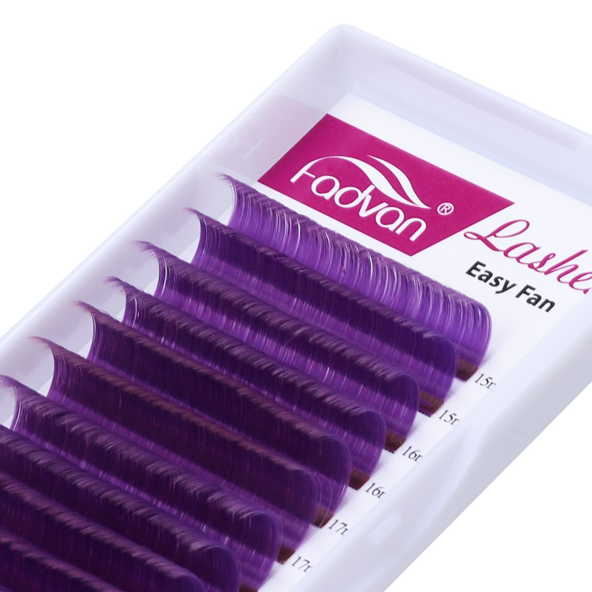 Farbige Wimpernverlängerung Rot/Grün/Blau/Braun/Lila, Bunte Auto Blooming Make-up Wimpernverlängerung 15-20 mm lang