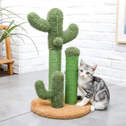 Niedliches Kaktus-Haustier-Kratzbaum-Spielzeug mit Kugel-Kratzbaum für Katze, Kätzchen