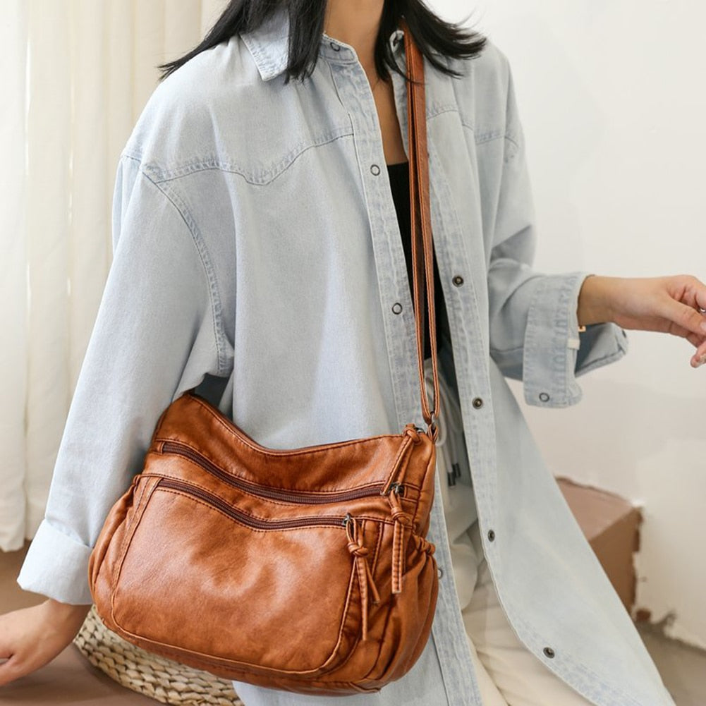 Beliebte einfache weibliche Umhängetasche, Mode Multi-Pocket Umhängetasche