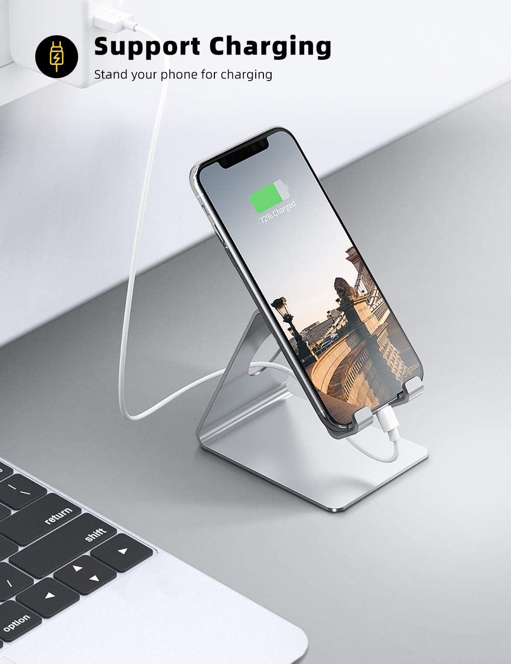 Universeller Metall-Tablet-Handy-Ständer, Telefon-Dock: Cradle-Halter-Ständer kompatibel mit Switch, für iPhone E-Reader