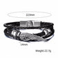 Ruder Charm Mehrschichtige Armbänder mit Leder SeilKette, Handgelenk Armreifen Schmuck