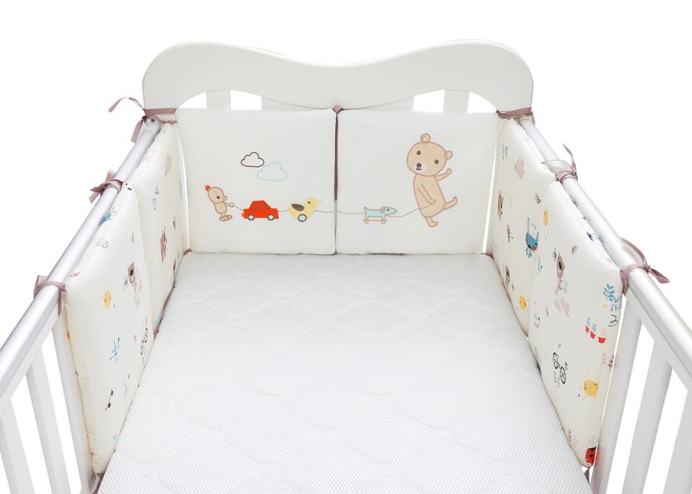 6 Stück/Set Kinderbett Nestchen Baby Kopfschutz in der Krippe, Babybett Schutz
