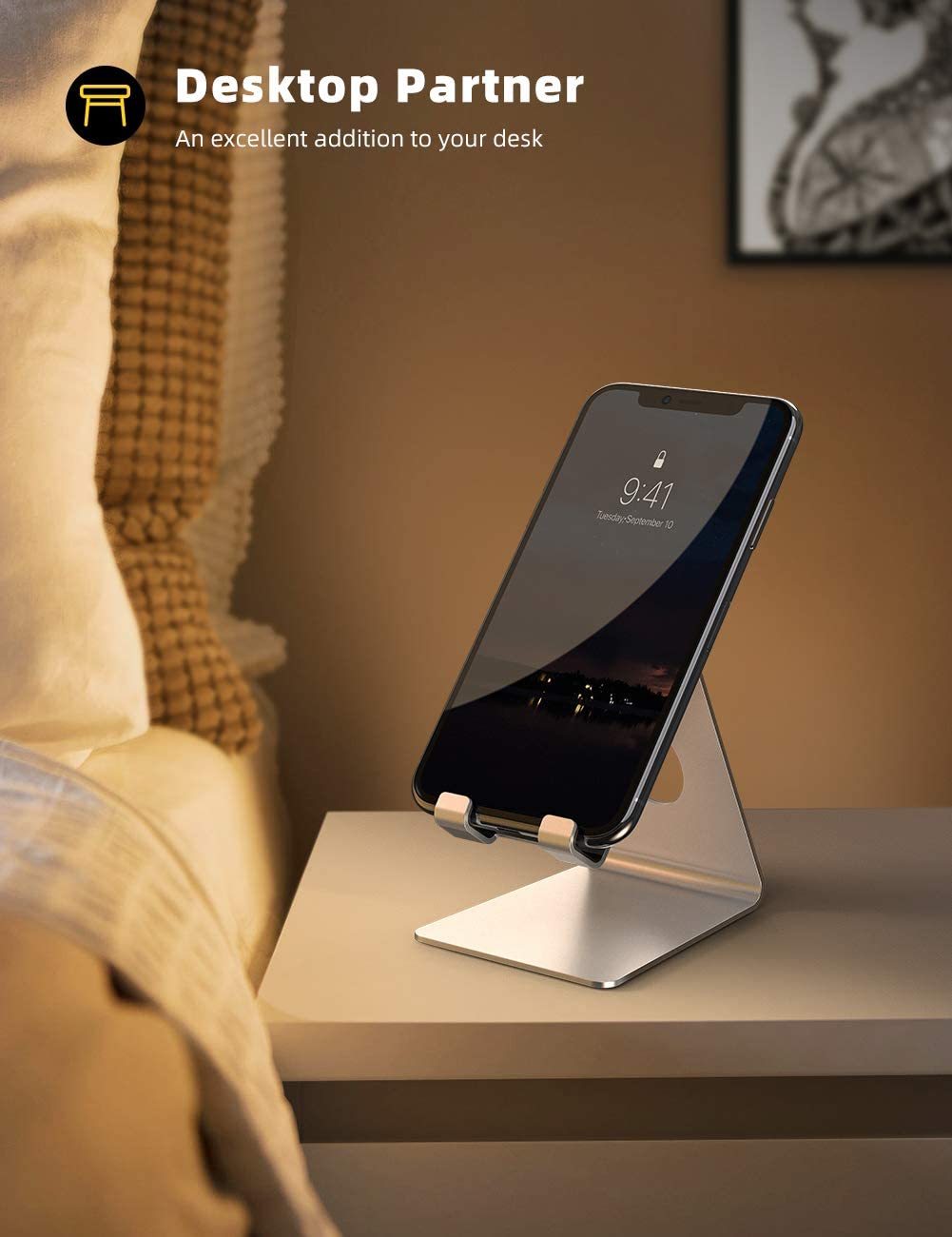 Universeller Metall-Tablet-Handy-Ständer, Telefon-Dock: Cradle-Halter-Ständer kompatibel mit Switch, für iPhone E-Reader