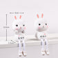 2PCS Nordic Puppe für Wohnzimmer Dekoration Kinderzimmer Dekoration Harz Puppe Hase Figur, Handwerk für Kinder Kinderzimmer Dekoration