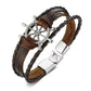 Ruder Charm Mehrschichtige Armbänder mit Leder SeilKette, Handgelenk Armreifen Schmuck