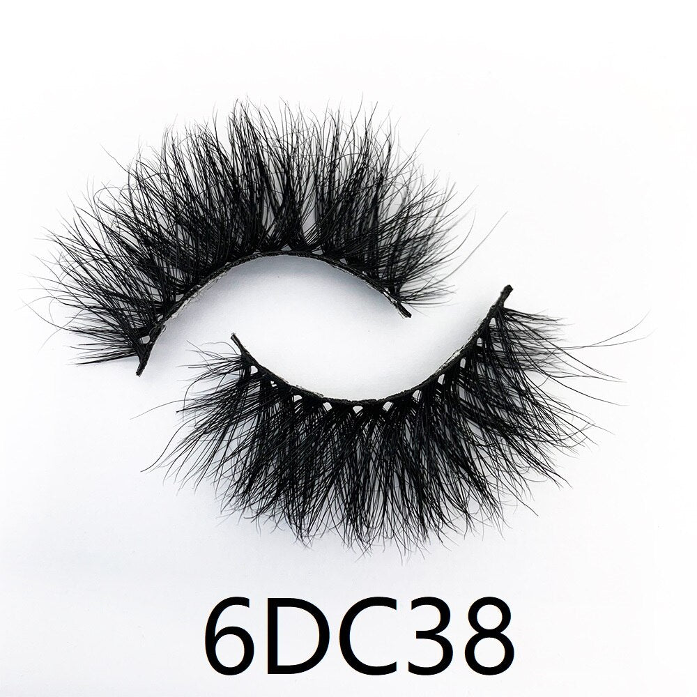 20 mm 3D echte Nerzwimpern, 6DC-Serie Wimpern, 18 mm bis 22 mm Länge