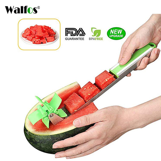 WALFOS Wassermelonenschneider aus Edelstahl, Windmühlen-Design