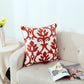 Kissenbezug mit niedlicher floraler geometrischer Stickerei, grün-gelber Kissenbezug für Sofa, Bett, schlichtes Zuhause, 45 x 45 cm