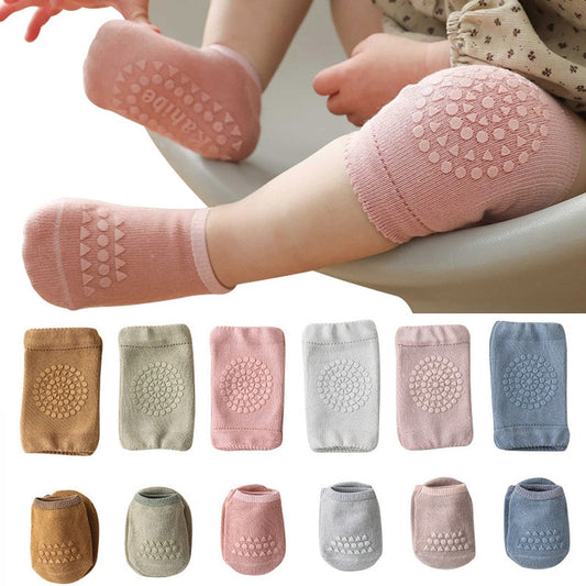 Baby Antirutsch Socke und Knieschutz für kleine Kinder, Baby Krabbeln Knie Pads Socken Set