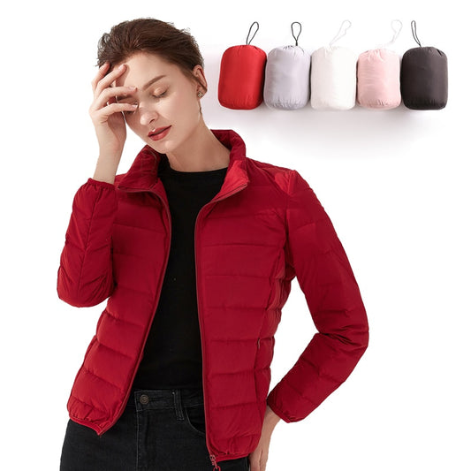 Damenjacke Mattes Gewebe Ultraleicht Winter