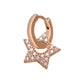1 stück CZ kristall kleine creolen Exquisite Gold Farbe Stern-Herz, nette Damen Ohrringe für Geschenke