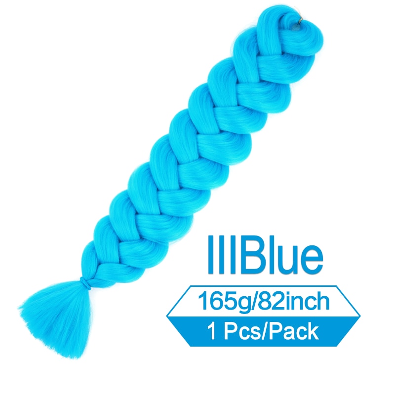82 Zoll 165g/Pack Synthetische Häkelhaare Vorgedehnte Jumbo Flechthaar Hochtemperatur Faser Haarverlängerungen Für Box Zöpfe