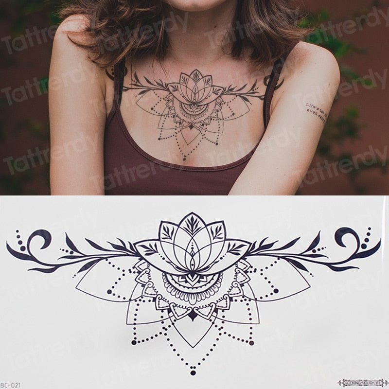 temporäre mode Tattoos-Schmuck, Körperaufkleber für Ägypten arabisch indische Sexy Tattoos-Muster