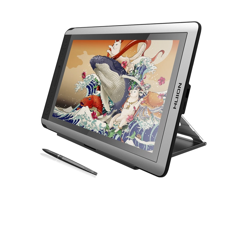 HUION Kamvas 16 Pen Display 15,6 Zoll Digital Graphik Drawing, Tablet Monitor mit 8192 Levels Digital Stylus