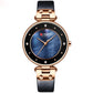 CURREN Mode Frauen Uhr für Damen, Quarzuhren Wasserdicht Stahl Mesh Weiblich Armbanduhr