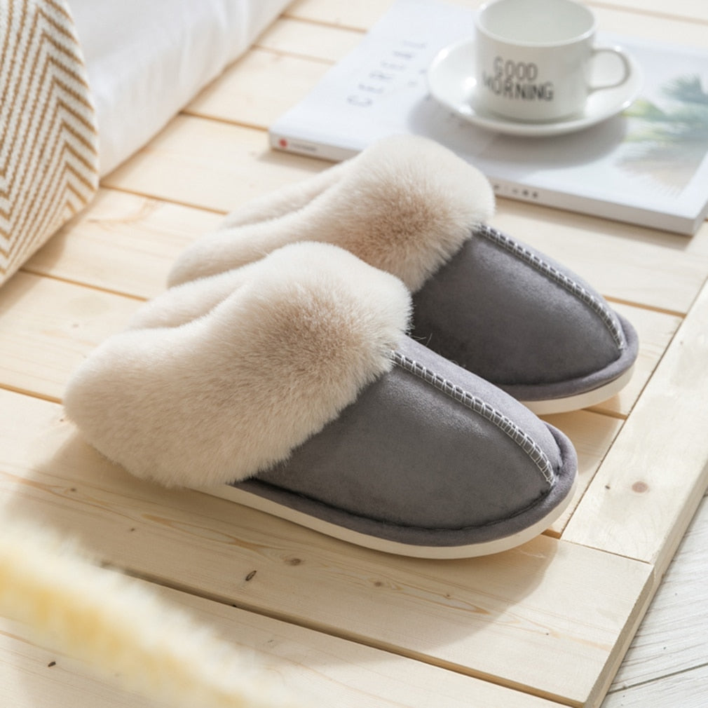 Damen Pantoffel Hausschuhe Warm plush
