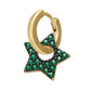 1 stück CZ kristall kleine creolen Exquisite Gold Farbe Stern-Herz, nette Damen Ohrringe für Geschenke