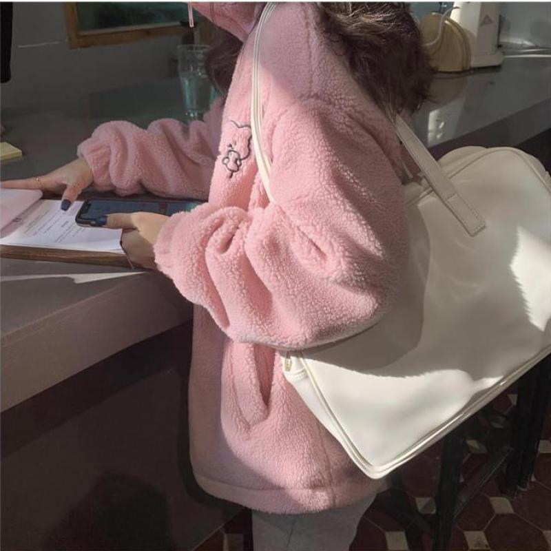 Lammwolle Warm halten Mittellang, Frauen Sweatshirt Herbst/Winter