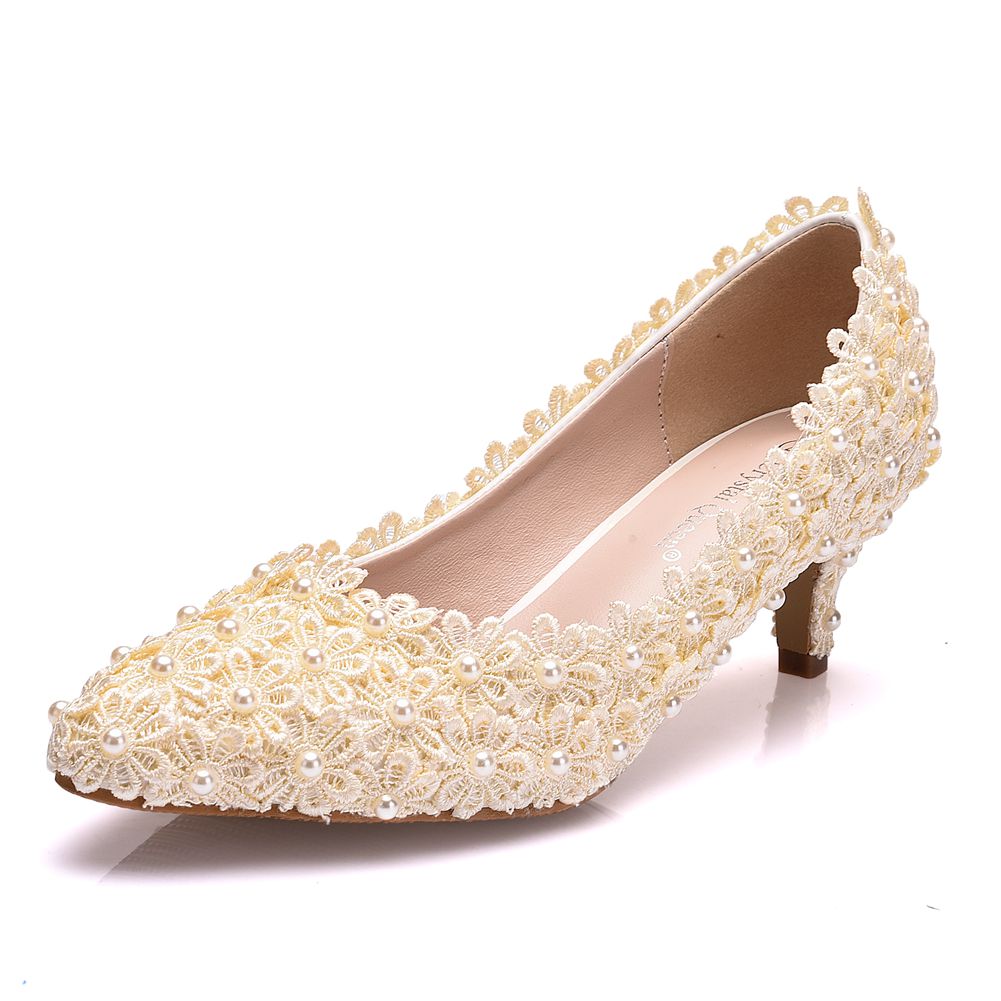 Handgefertigte white Crystal Queen Hochzeitsschuhe