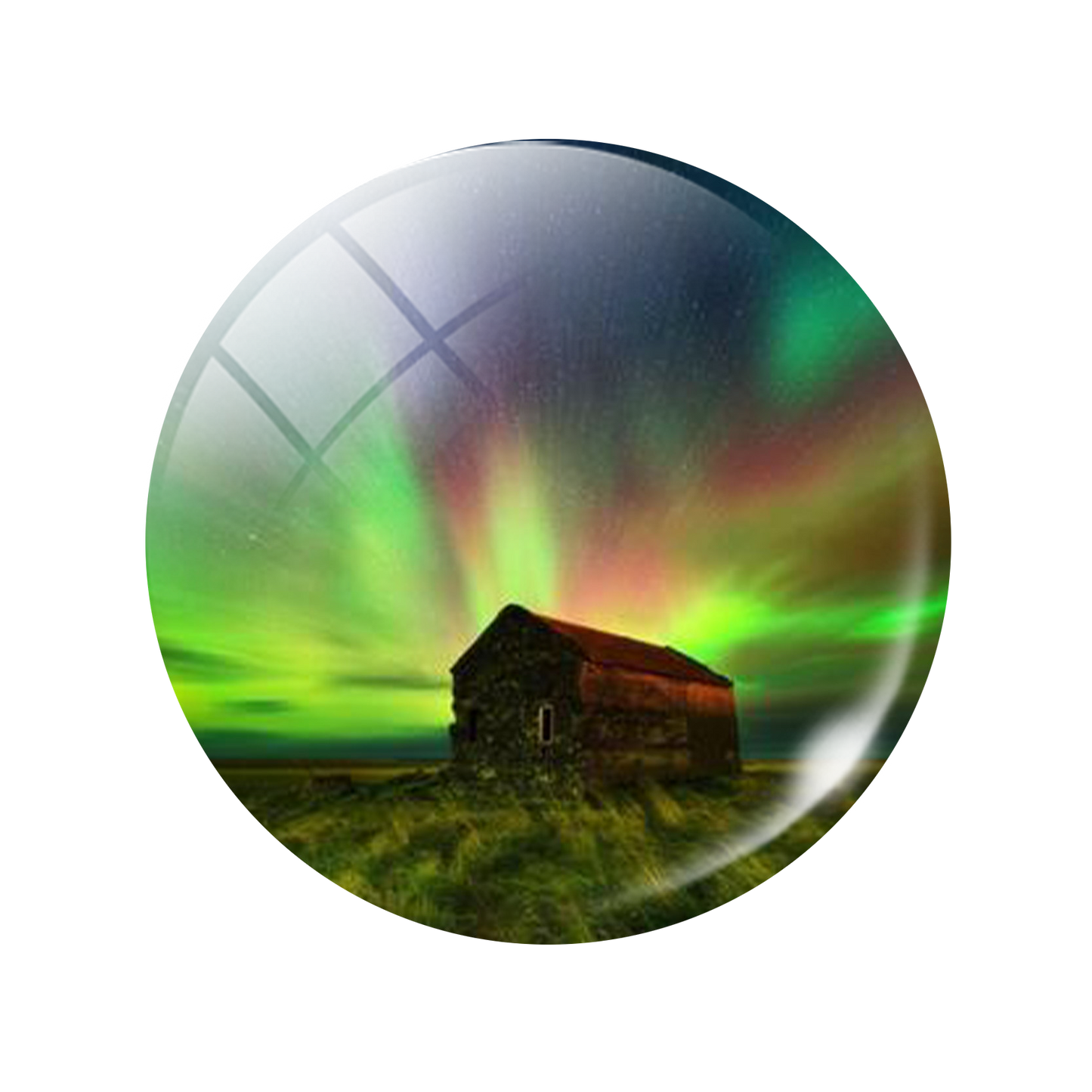 Aurora Luminous Kühlschrank-Aufkleber, magnetisch, im Dunkeln leuchten, neue 30 mm Glascabochon-Kühlschrankmagnete, niedliche Heimdekoration