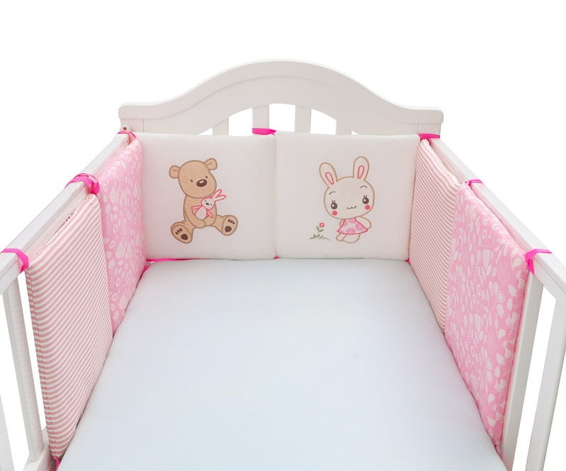 6 Stück/Set Kinderbett Nestchen Baby Kopfschutz in der Krippe, Babybett Schutz