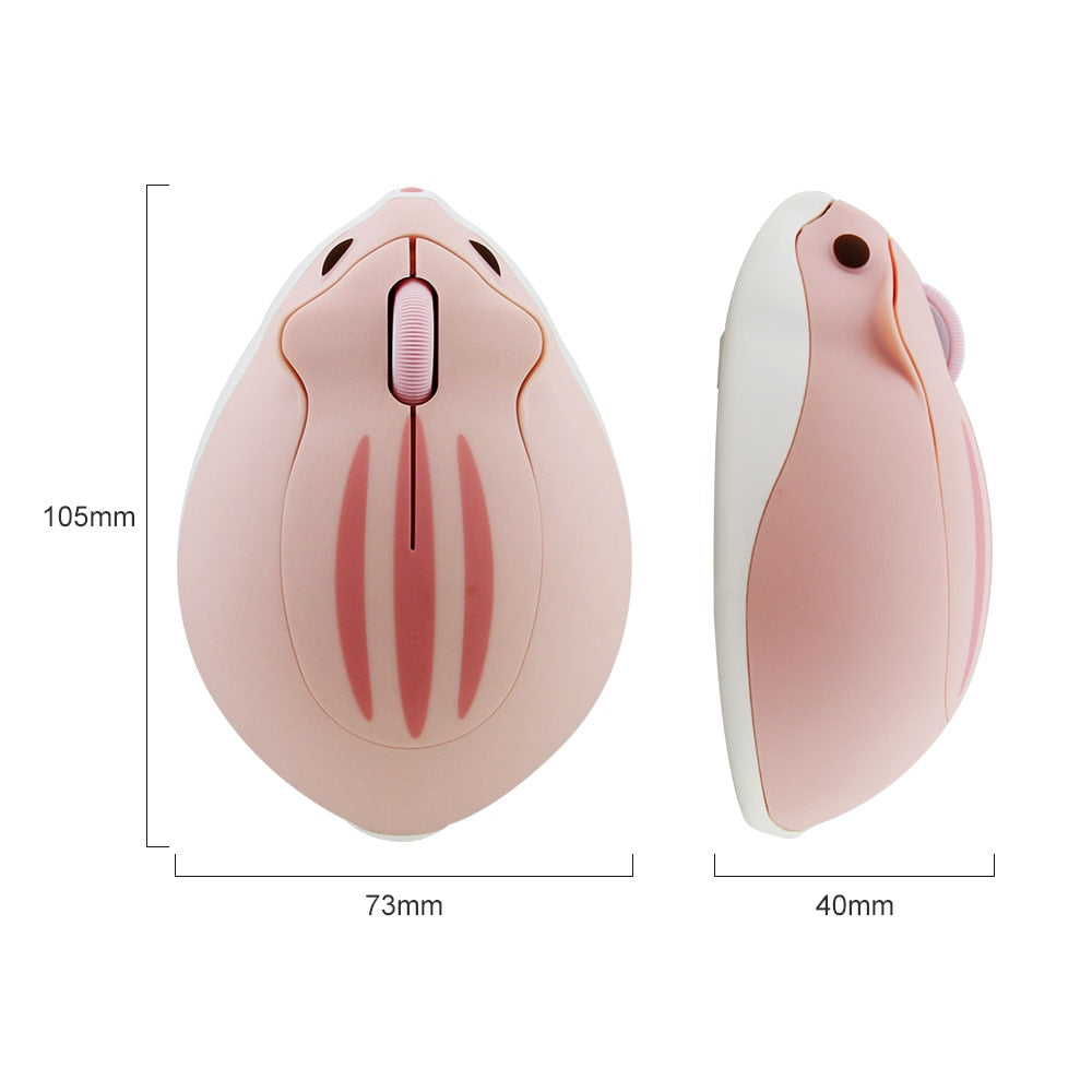 Nette Cartoon Drahtlose Maus für Kinder-Macbook mit Rosa Hamster Design, Tragbare USB Optische Computer Maus