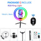 Desktop-LED-Ringlicht, dimmbar, Telefon, Videoaufnahme, rundes Fülllicht für Youtube, Tik Tok, Videofotografie, Beleuchtung, Ringlicht