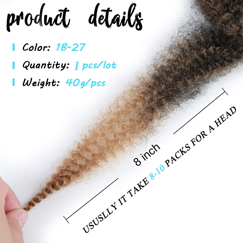 Black Star Hair Afro Synthetic Crochet Marley Braids Haarverlängerungen für schwarze Frauen Kanekalons Kinky Twist Braiding Hairs