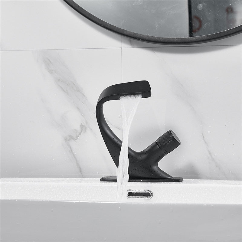 Messing Chrom Waschbecken Wasserhahn für Badezimmer, Einzigen Griff Einloch Kran