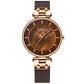 CURREN Mode Frauen Uhr für Damen, Quarzuhren Wasserdicht Stahl Mesh Weiblich Armbanduhr